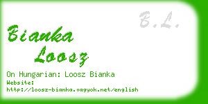 bianka loosz business card
